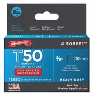 Arrow Fastener 506SS1 83538 T50 Ss Staples 3/8"X.050 1-000/Pack (1 PK) Sale