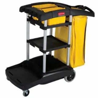 Rubbermaid Commercial FG9T7200BLA Hi Cap Janitor Cart Price Cut