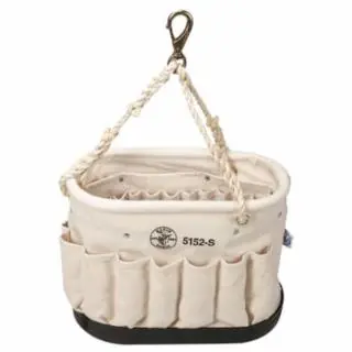 Klein Tools 5152S Canvas Bucket, 41-Pocket Oval Bucket with Swivel Snap Seasonal Sale