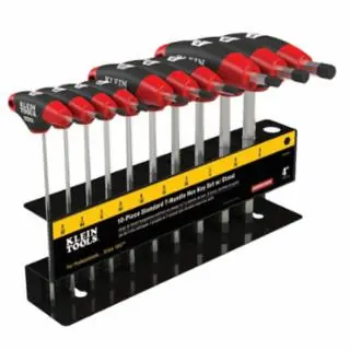 Order Now Klein Tools JTH410E Hex Key Set, SAE T-Handle, 4-Inch, with Stand, 10-Piece