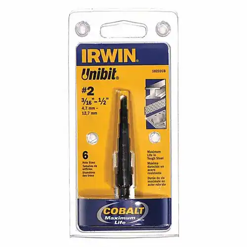 Irwin 10232CB 2 Cobalt 6 Hole Sizes (3/16"-1/2") 1/16" Increm Final Sale