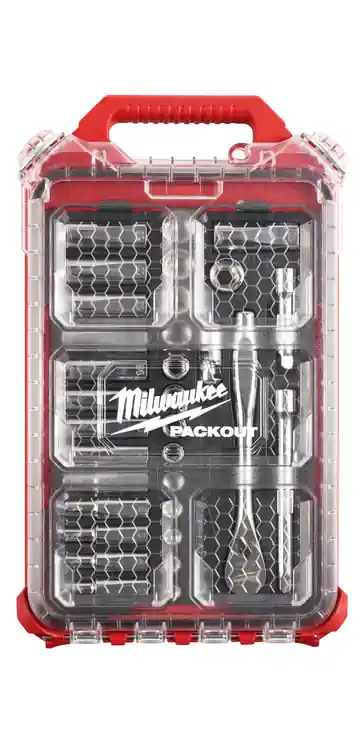 Milwaukee Tool 48-22-9482 32pc 3/8" Metric Ratchet and Socket Set with PACKOUT Low-Profile Compact Organizer Markdown