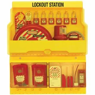 Best Seller Master Lock S1900VE410 Deluxe Lockout Station Valve & Elec Lockout Devi
