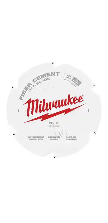 Milwaukee Tool 48-40-7010 10" PCD/Fiber Cement Circular Saw Blade Crafted