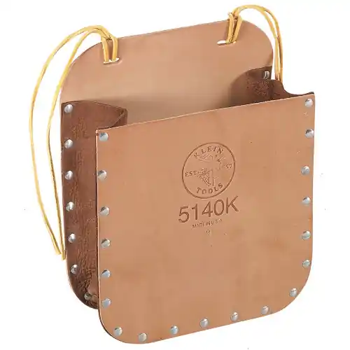 Hassle-Free Returns Klein Tools 5140K Leather Tool Bag with Strap, 9 x 7 x 3.25-Inch