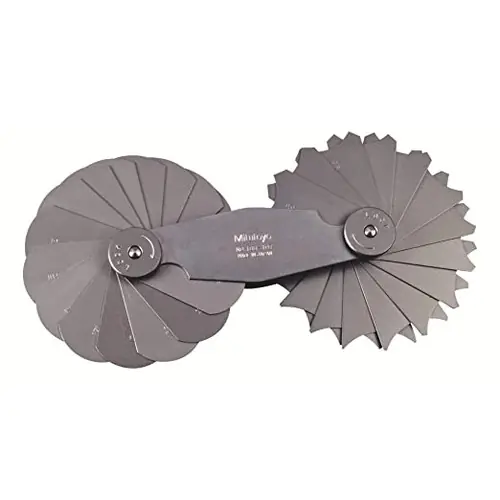 Bargain Mitutoyo 186-107 15.5-25 mm Metric Radiusgage W/30 Leaves (1 ST)