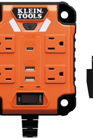 Don't Miss Out Klein Tools 29601 PowerBox 1, Magnetic Mounted Power Strip with Integrated LED Lights