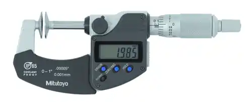 One Day Deal Mitutoyo 323-350-30 Micrometer Disc 0-1" .00005"/0.001 mm Ip65