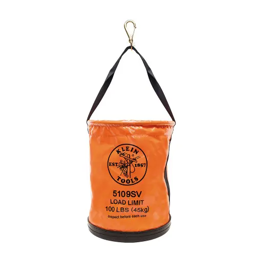 Top Rated Klein Tools 5109SV Utility Bucket, Vinyl Tool Bucket with Swivel Snap, 12-Inch