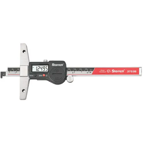 L.S. Starrett 3753B-6/150 6" Elect Depth Gage .0005"Res 0-6"Rng Spc Output Fast Shipping