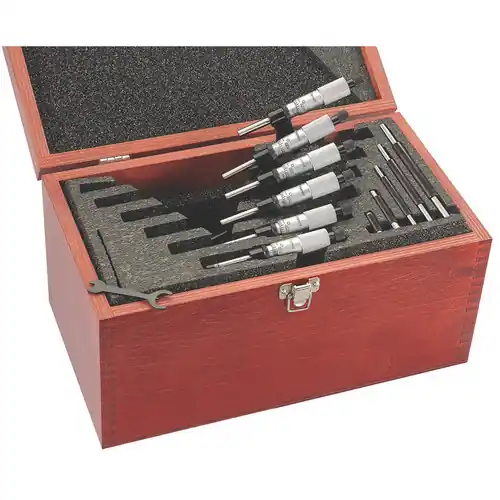 L.S. Starrett 68044 S436.1Cxrlz Outside Micrometer Set 0-6" .001 Gra (1 ST) Save Now