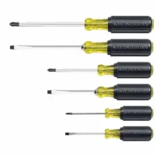 Klein Tools 85074 Screwdriver Set, Slotted and Phillips, 6-Piece Trusted Brand