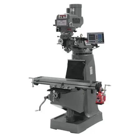 Authentic JET JT9-690221 JTM-4VS Mill With 3-Axis ACU-RITE 203 DRO (Quill) and X-Axis Powerfeeds