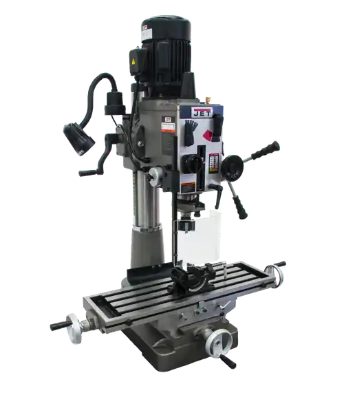 JET JT9-351146 JMD-40GHPF Geared Head Mill Drill with Power Downfeed & Newall NMS300 2-Axis DRO Order Now