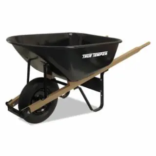 True Temper J6 6Cu.Ft. Steel Tray Contractor Wheelbarrow Holiday Sale