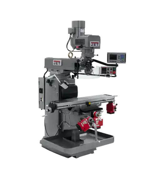 JET JT9-690633 JTM-1050EVS2/230 Mill With 3-Axis Acu-Rite 203 DRO (Quill) With X, Y and Z-Axis Powerfeeds Time-Limited