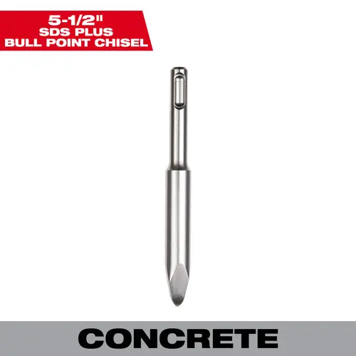 Shop Now Milwaukee Tool 48-62-6012 SDS Plus Bull Point Chisel 5 1/2"