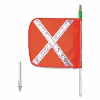 Checkers FS8X-QD-O Warning Whip8‘12" Orangeflagwht Xquick Disc Weekend Sale