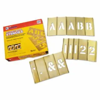C.H. Hanson 10146 1/2" 92Pc. Brass Stencilset Letters & N (1 SET) Direct From Factory