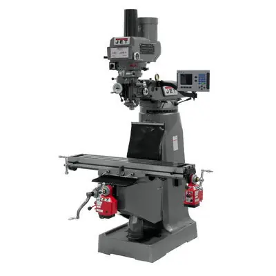 Same Day Shipping JET JT9-690139 JTM-4VS Mill With 3-Axis ACU-RITE 203 DRO (Quill) With X and Y-Axis Powerfeeds and Power Draw Bar