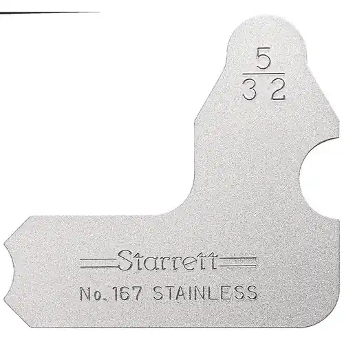 L.S. Starrett 50630 167-5/32 5/32" Radius Gage While Supplies Last