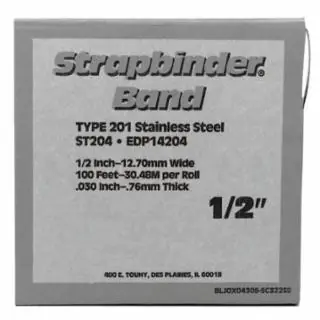 Strapbinder ST203 14203 3/8"X100‘ Type201Stainless Strapbinder (1 ROL) Last Chance