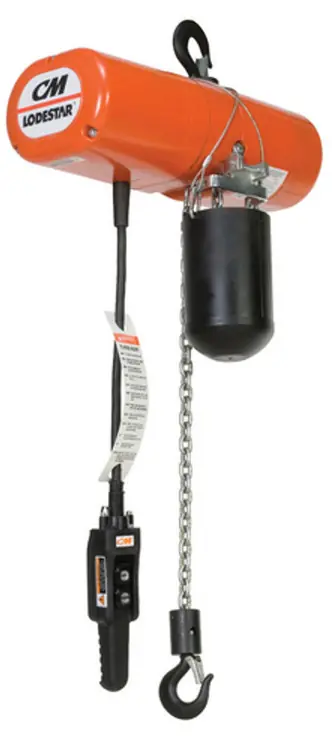 Certified Cm Columbus Mckinnon 2732 627 1/4Ton Electric Chain Hoist 10‘ Lift 11