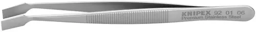 Knipex 92 01 06 Premium Stainless Steel Gripping Tweezers-30°Angled-Blunt Tips, 4" Nominal Length New Release
