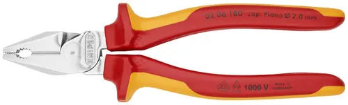 Popular Knipex 02 06 180 High Leverage Combination Pliers-1000V Insulated, 7 1/4" Nominal Length