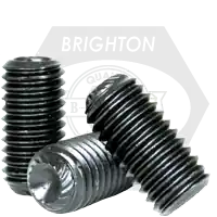 6-40 x 3/8" Socket Set Screws, Knurled Cup Point, Thermal Black Oxide, Fine (UNF), Alloy Steel, Qty 100 Top Pick