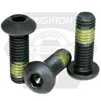 Super Sale 5/8"-11 x 1" Button Head Socket Cap Screws, Nylon-Patch Thermal Black Oxide, Full Thread, Coarse (UNC), Alloy Steel, Qty 50