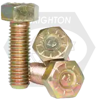 7/8"-14 x 7" Hex Cap Screws, L9, Hex Head, Zinc-Yellow Cr+3, Partial Thread, Fine (UNF), Alloy Steel, Made in USA, Qty 15 Fresh Stock