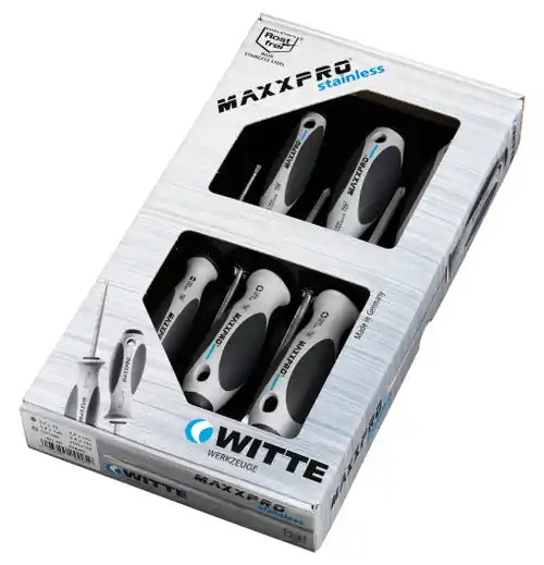 Knipex 9T 670007 MAXXPRO Stainless Steel 6 Pc Set 4 Slotted, 2 Phillips Today Only