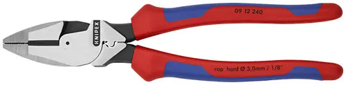Budget Knipex 09 12 240 High Leverage Lineman‘s Pliers New England with Fish Tape Puller & Crimper, 9 1/2" Nominal Length