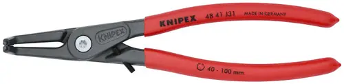 Bargain Knipex 48 41 J31 Internal 90° Angled Precision Snap Ring Pliers-Limiter, 8 1/4" Nominal Length