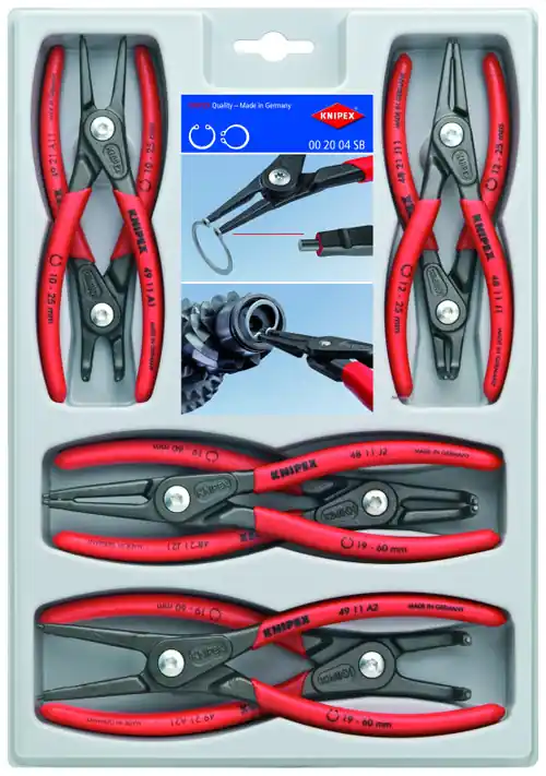 Knipex 00 20 04 SB 8 Pc Precision Circlip Pliers Set Top Rated
