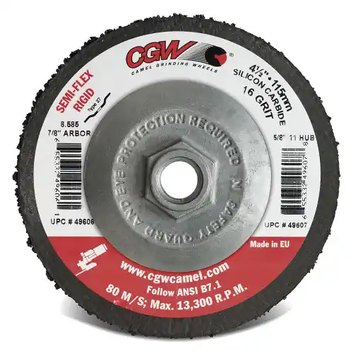CGW Abrasives 49608 4-1/2 x 7/8 T27 Sc 24Grit Semi-Flex Ds, 25 Pack Deal