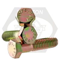1/2"-20 x 4" Hex Cap Screws, Grade 5, Zinc-Yellow Cr+6, Partial Thread, Fine (UNF), Medium Carbon Steel, Qty 25 Special Offer