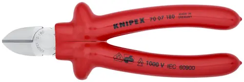 Knipex 70 07 180 Diagonal Cutters-1000V Insulated, 7 1/4" Nominal Length Same Day Shipping