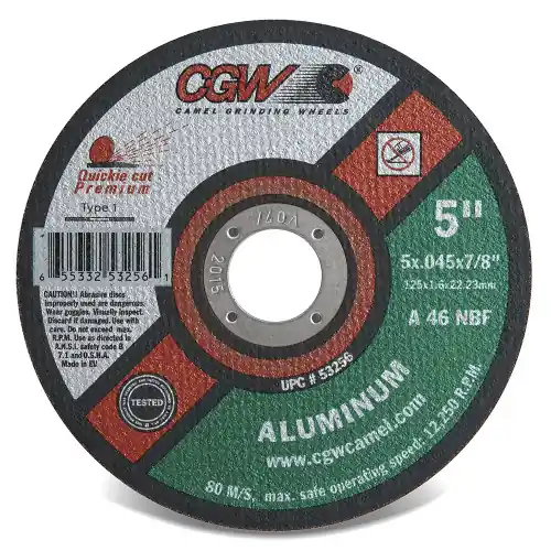 CGW Abrasives 53256 5 x .045 x 7/8 T1 Alu 46Nbf Resin Cut Whls Thin, 25 Pack High Quality