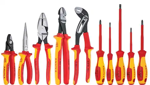 Factory Price Knipex 9K 98 98 31 US 10 Pc Pliers/Screwdriver Tool Set, 1000V, Hard Case