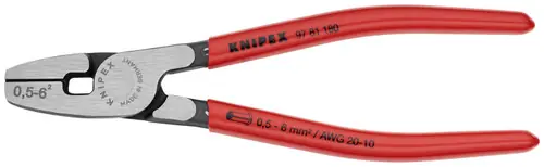 Knipex 97 81 180 Crimping Pliers for Wire Ferrules, 7 1/4" Nominal Length Big Sale