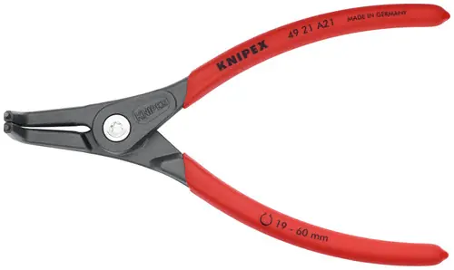 Shop Now Knipex 49 21 A21 SBA External 90° Angled Precision Snap Ring Pliers, 6 1/2" Nominal Length