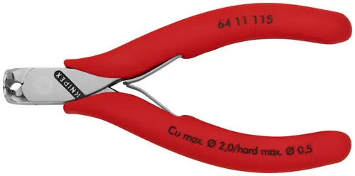 Knipex 64 11 115 Electronics End Cutting Nippers, 4 1/2" Nominal Length Secure Checkout