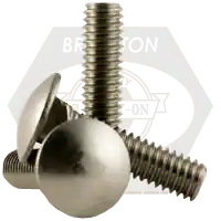 1/4"-20 x 2 3/4" Carriage Bolts, 316 Stainless Steel, Full Thread, Qty 100 Factory Price