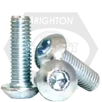 Special Offer M3-0.50 x 12 mm Button Head Socket Cap Screws, Metric Class 10.9, Zinc-Bake Cr+3, Full Thread, Coarse (UNC), ISO 7380, Qty 100