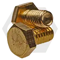 1/2"-13 x 2" Tap Bolts, Hex Head, Brass, Full Thread, Qty 30 Premium