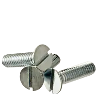 M3-0.50 x 12 mm Machine Screws, Metric Class 4.8, Slotted Flat Head, Zinc Cr+3, Full Thread, DIN 963, Qty 1250 Reduced Price