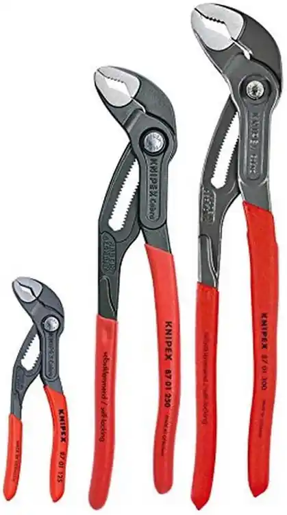 Top Rated Knipex 9K 00 80 122 US 3 Pc Cobra Set w/ Keeper Pouch (87 01 125, 87 01 250, 87 01 300, 9K 00 90 12 US)