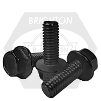 High Quality M6-1.00 x 20 mm Hex Flange Bolts, Non-Serrated, Metric Class 10.9, Plain Finish, Full Thread, Coarse (UNC), DIN 6921, Qty 200